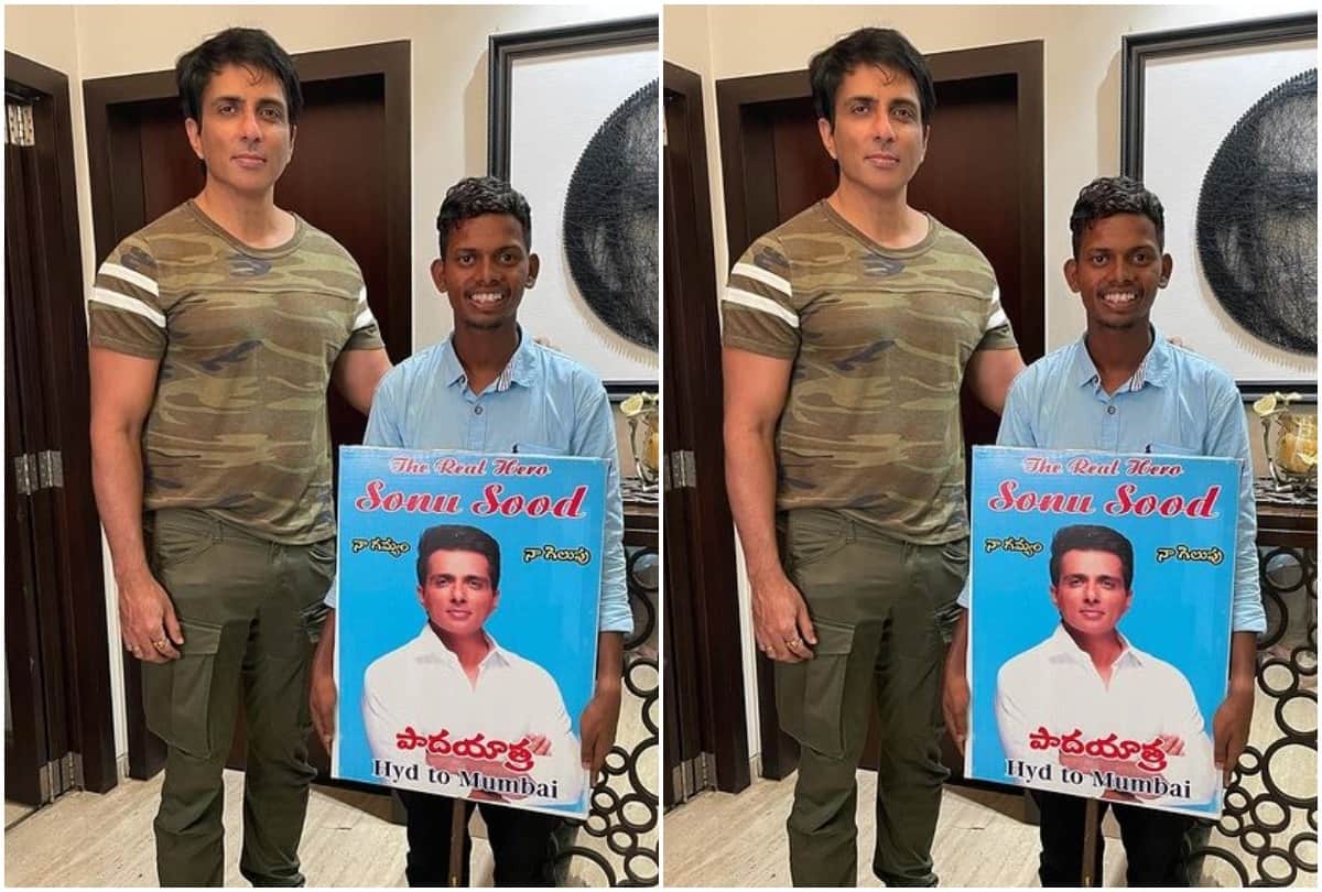 Sonu Sood stunned by man who 'walked barefoot' from Hyderabad to meet him