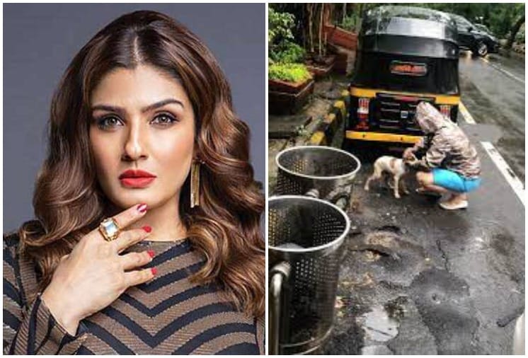 Raveena Tandon Rescues Stray Dog During Heavy Rain, Appeals Everyone To Help Animals