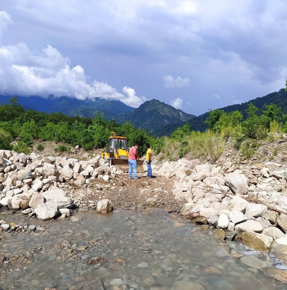 Rain again wreaked havoc in Lodialsera of Poth Gram Panchayat