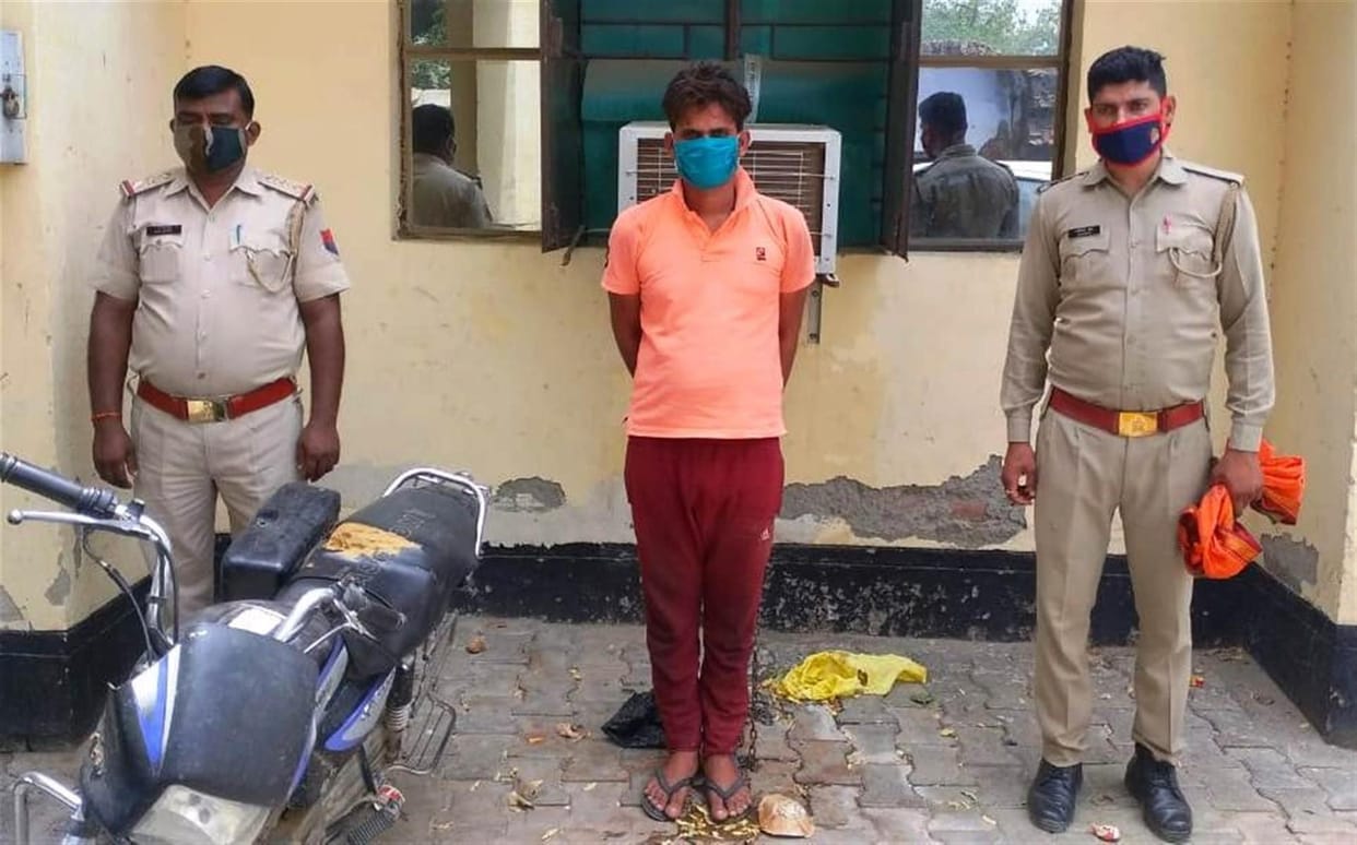 Hathras: Police arrested vicious vehicle thief, bike without number recovered