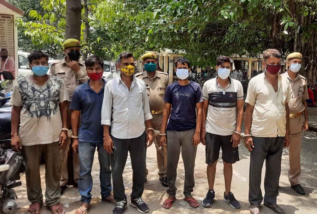 Etawah: Six vicious men of inter-state ganja smuggling gang arrested