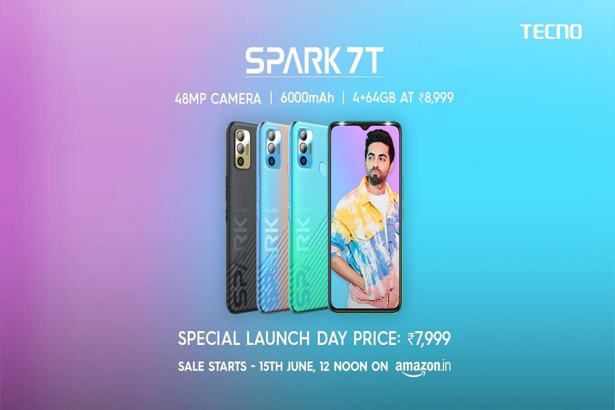 TECNO SPARK 7T launched in India with 48MP Camera know price and specifications