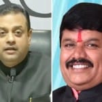 संबित पात्रा और अनिल फिरोजिया।