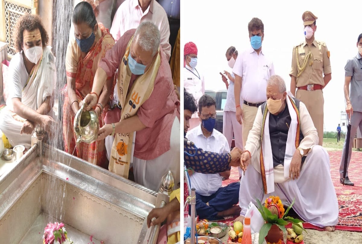 Rajasthan Governor Kalraj Mishra arrived in kashi Vishwanath temple for worship he pray for relief from coronavirus