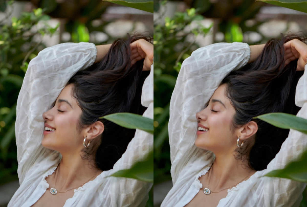 janhvi kapoor show her inner beauty in white thigh high slit front open button dress
