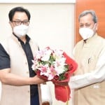केंद्रीय खेल मंत्री से मिले सीएम तीरथ सिंह रावत