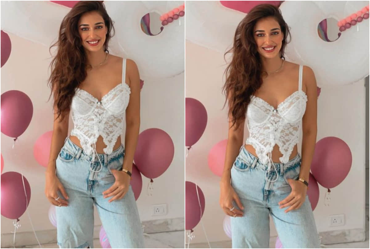 disha patani celebrate birthday with tiger shroff in white lace fabric bodysuit looks super glamorous
