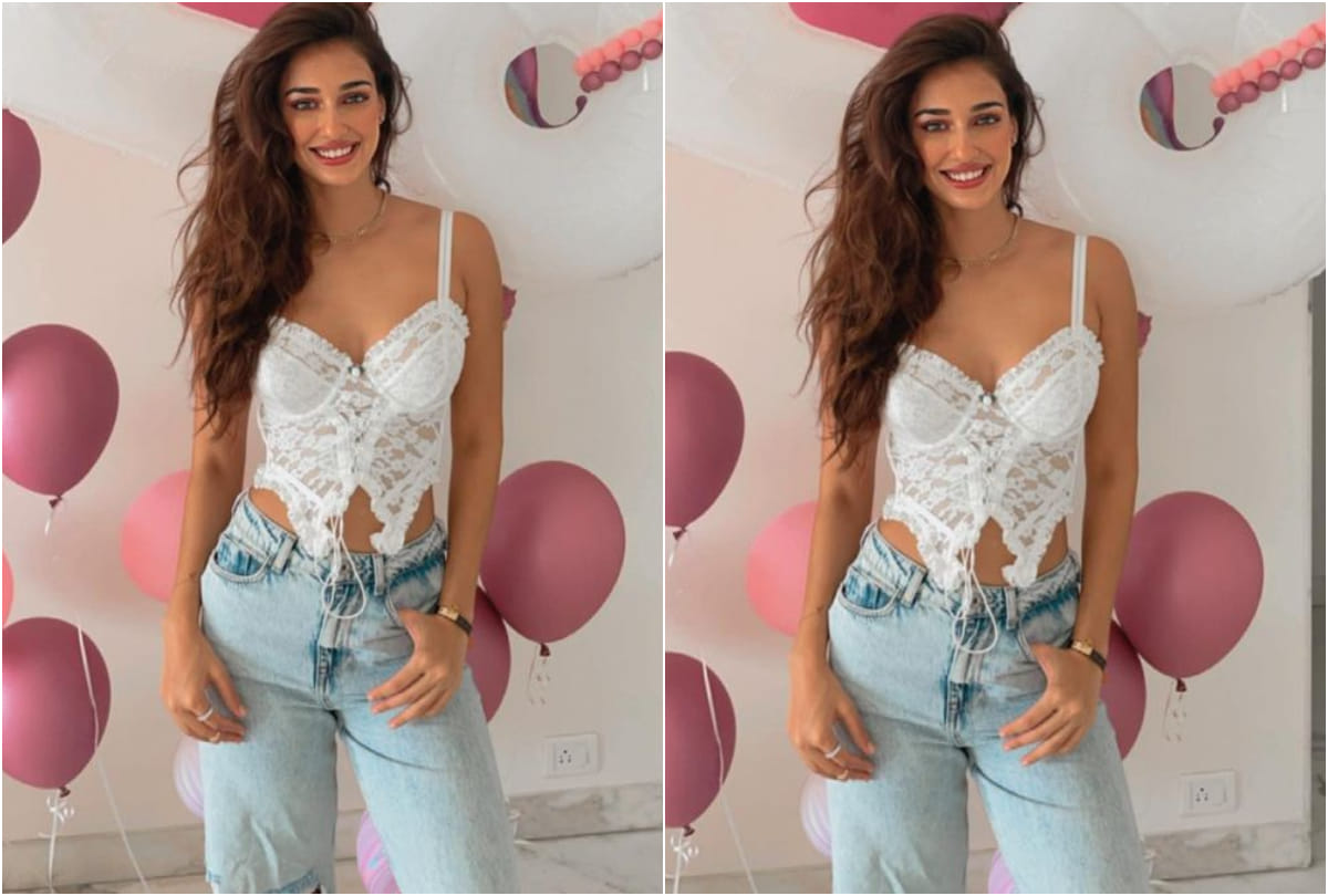 disha patani celebrate birthday with tiger shroff in white lace fabric bodysuit looks super glamorous