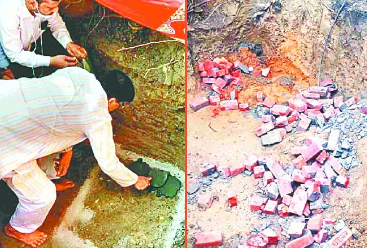Farmers Destroys foundation of BJP Office in Jhajjar of Haryana 