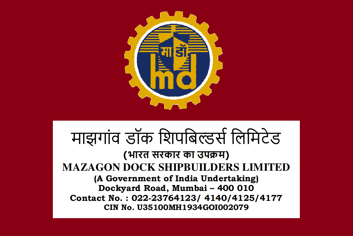 Mazagon Dock 2021 Recruitment : Apply For 1388 Non-executive Posts, 10th 12th Pass Can Apply