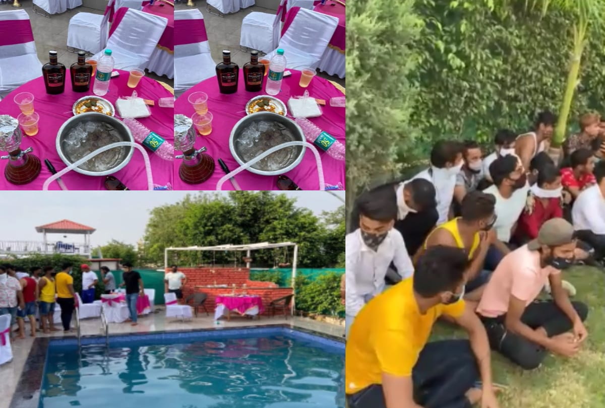 Noida pool party 61 girls and boys arrested for breaking covid protocol see photos