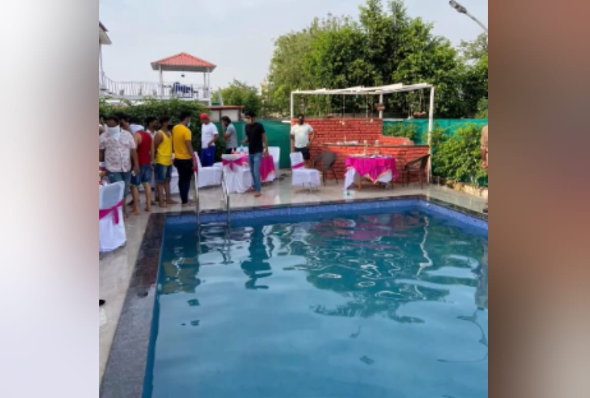 Noida pool party 61 girls and boys arrested for breaking covid protocol see photos