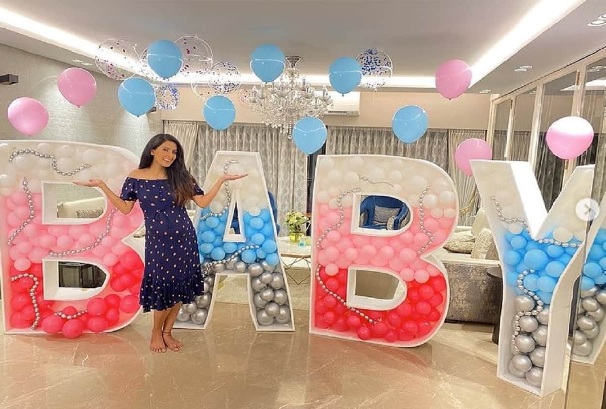Geeta Basra gets surprise baby shower Harbhajan Singh plays good accomplice