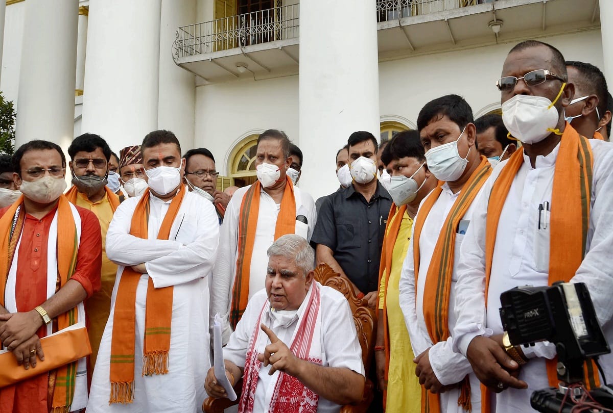 west bengal 25 bjp mla absent: : Suvendu Adhikari s Meet with Governor Jagdeep Dhankar, Spark Migration Concern