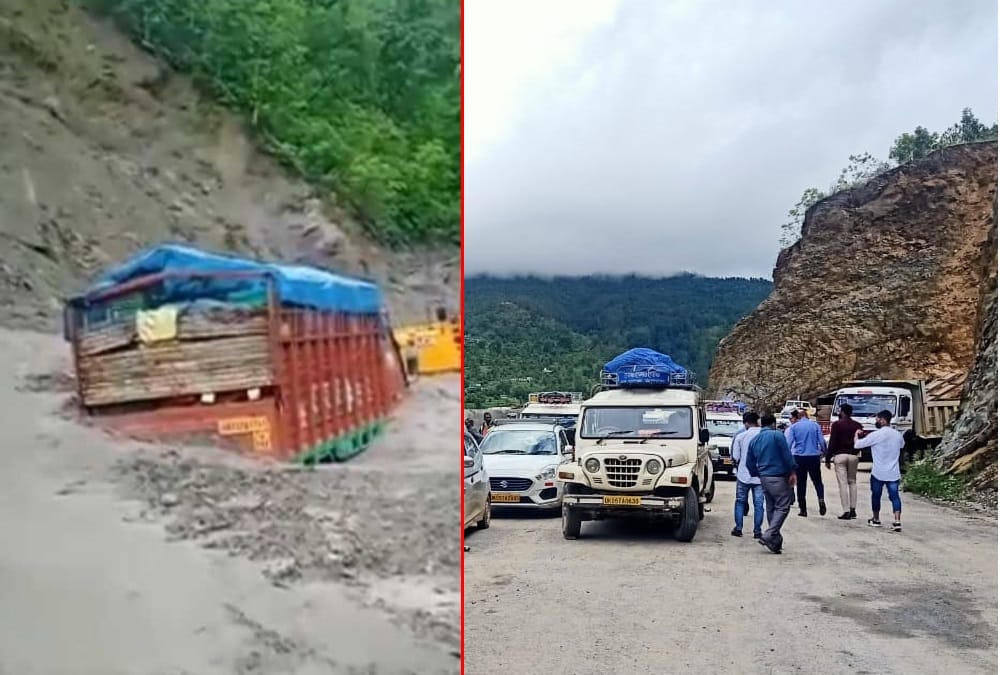 Uttarakhand Weather News: Pithoragarh-Ghat highway closed due to landslide and debris many people stuck photos