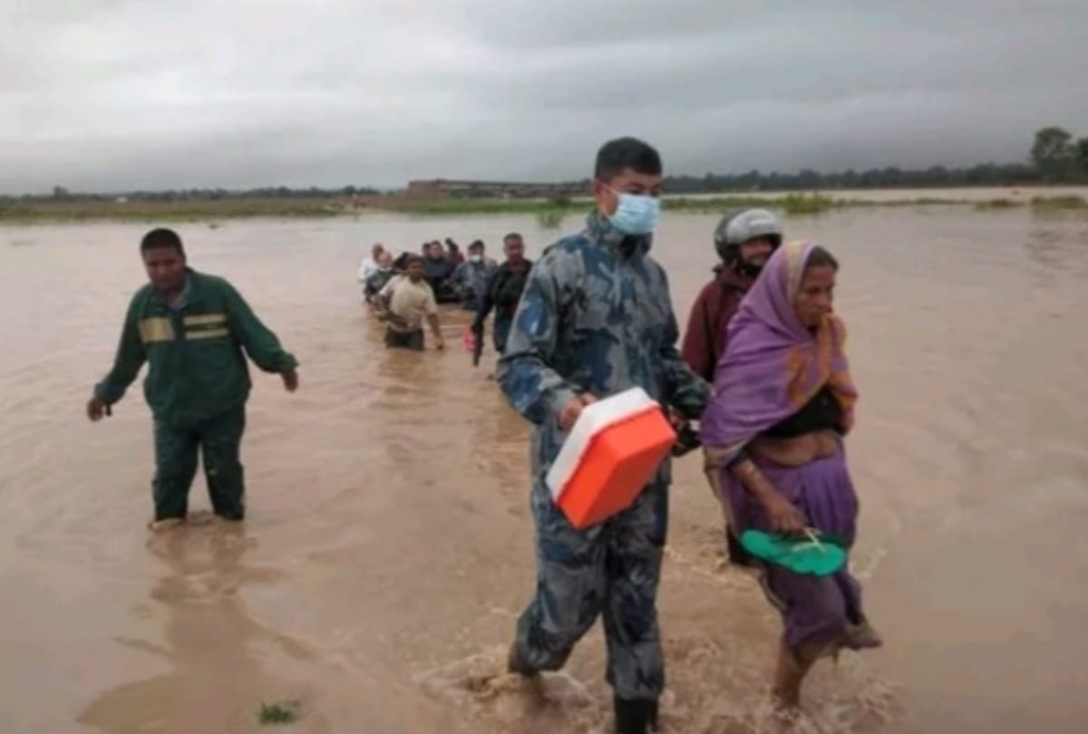 Many rivers water entered booming village in nepal