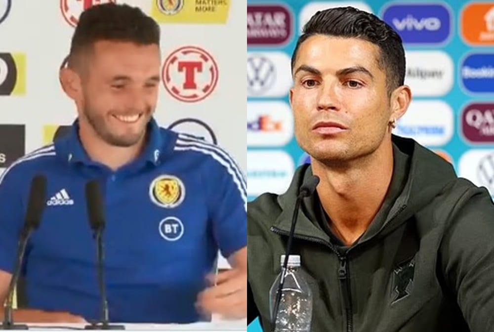 John McGinn mock UEFA Euro 2020 trend as Scotland midfielder queries any Coke, VIDEO