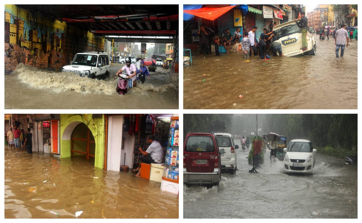 monsoon rain in varanasi 96 millimetre in single day City Were Troubled By The Problem Of Water Logging see photos