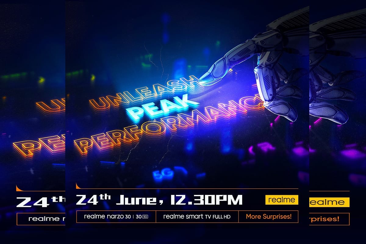 Realme Narzo 30 5G Realme Narzo 30 and 32 Inch Realme Smart TV set to launch in India on June 24