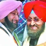 कैप्टन अमरिंदर सिंह के साथ सांसद प्रताप सिंह बाजवा।