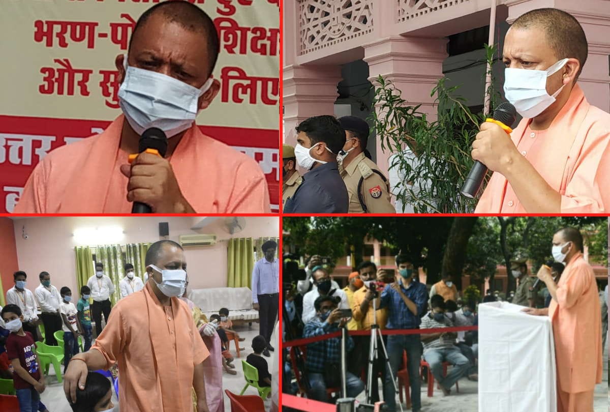 CM Yogi Adityanath interacts with media persons in Gorakhnath temple office for Awareness of coronavirus