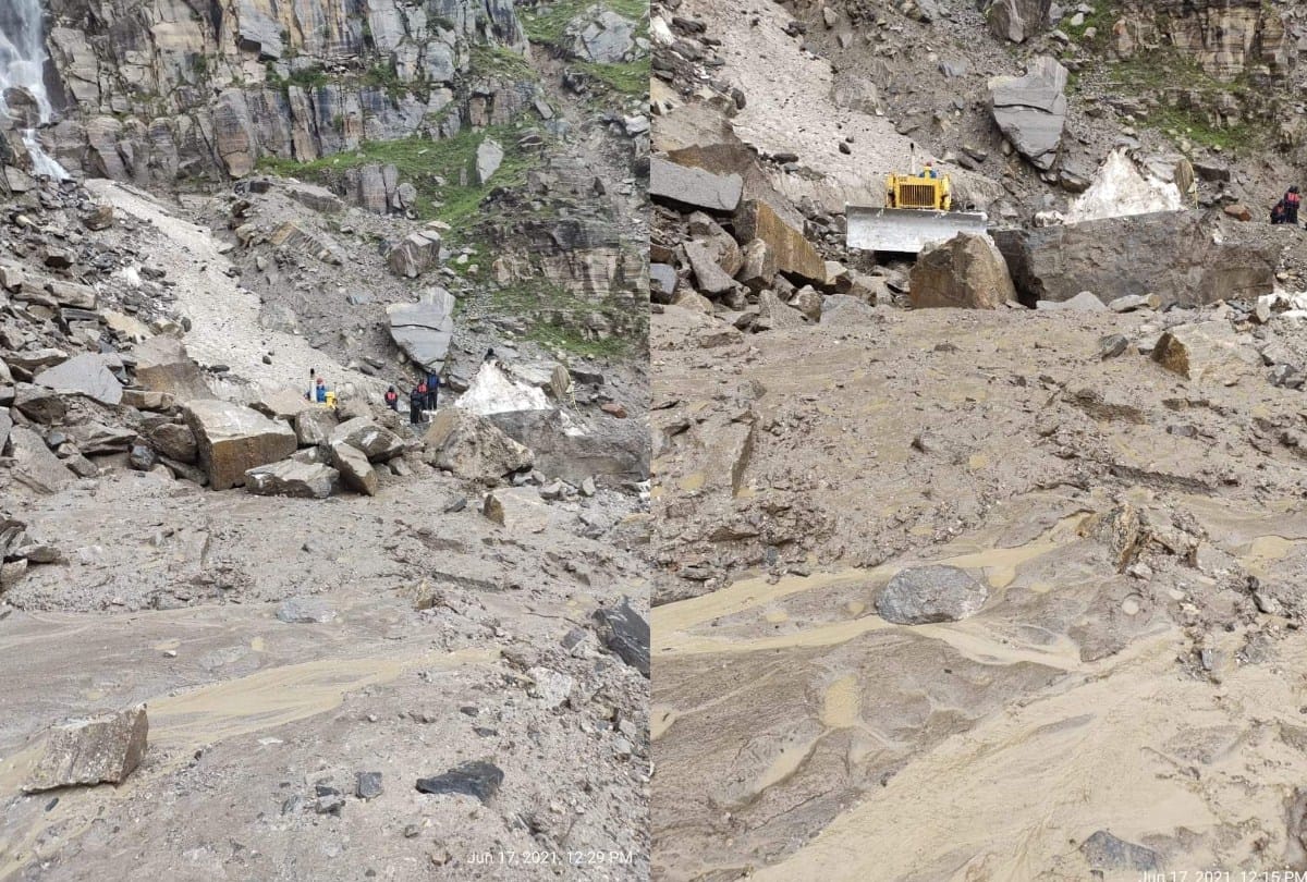 Himachal News: granphu kaza highway closed after landslide