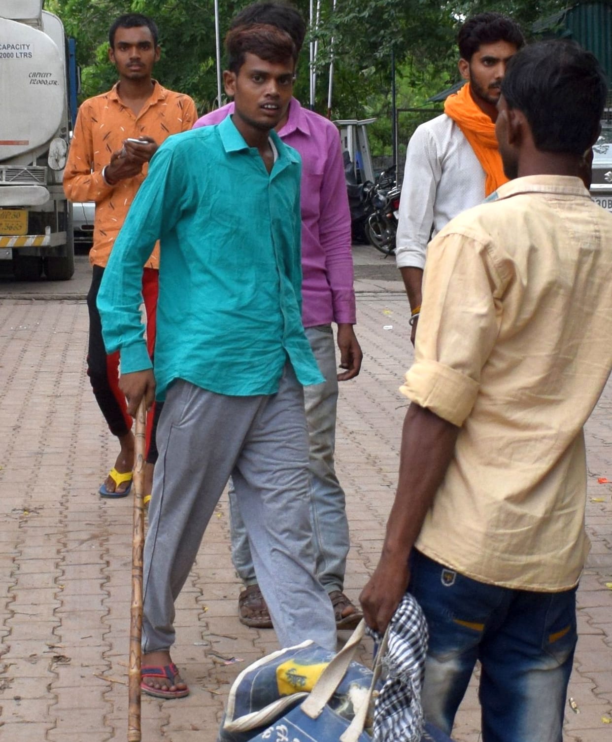 Passengers were beaten up with sticks for protesting
