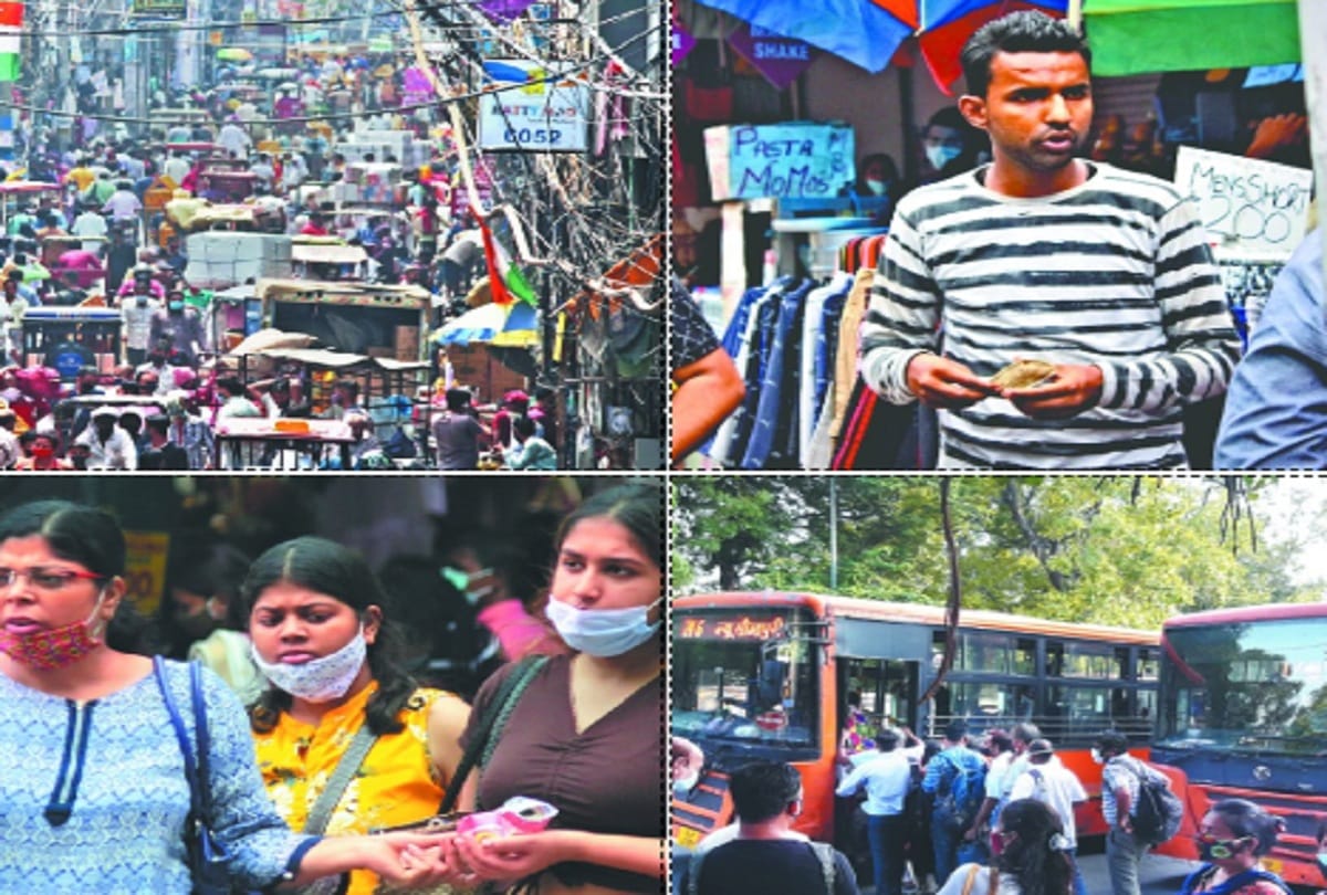 covid protocol is breaking at every step in the markets and roads of Delhi