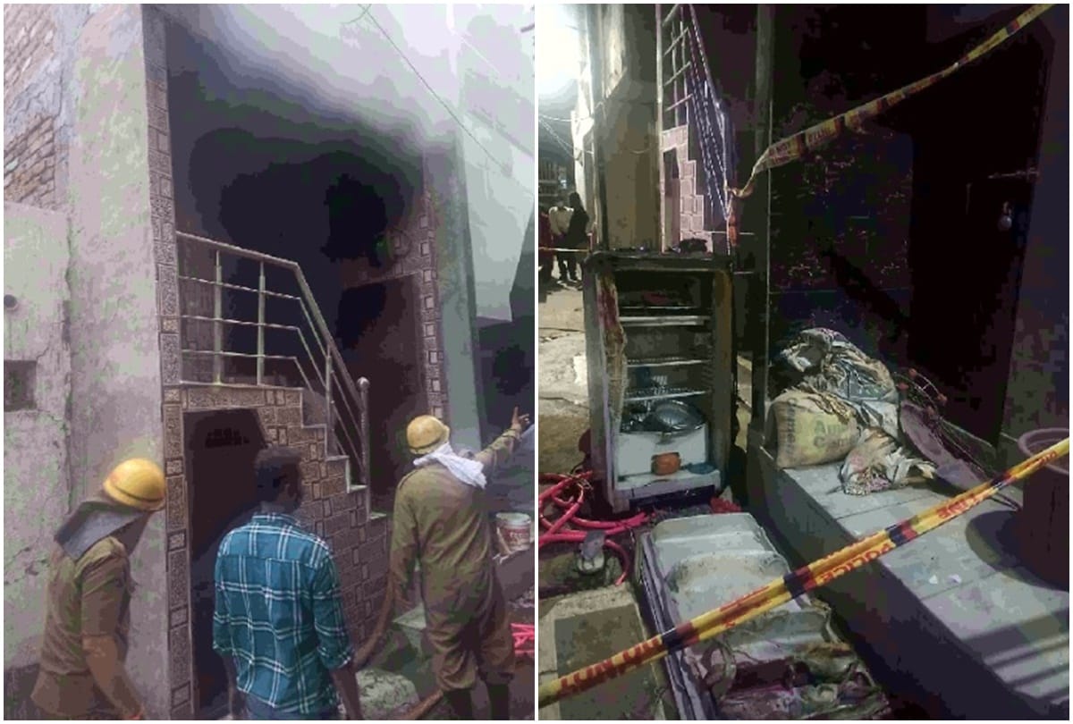 fire breaks out in building due to gas leak in mangolpuri delhi eight people scorched