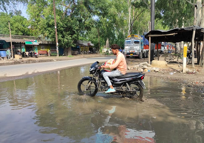 Rain obstructing highway widening