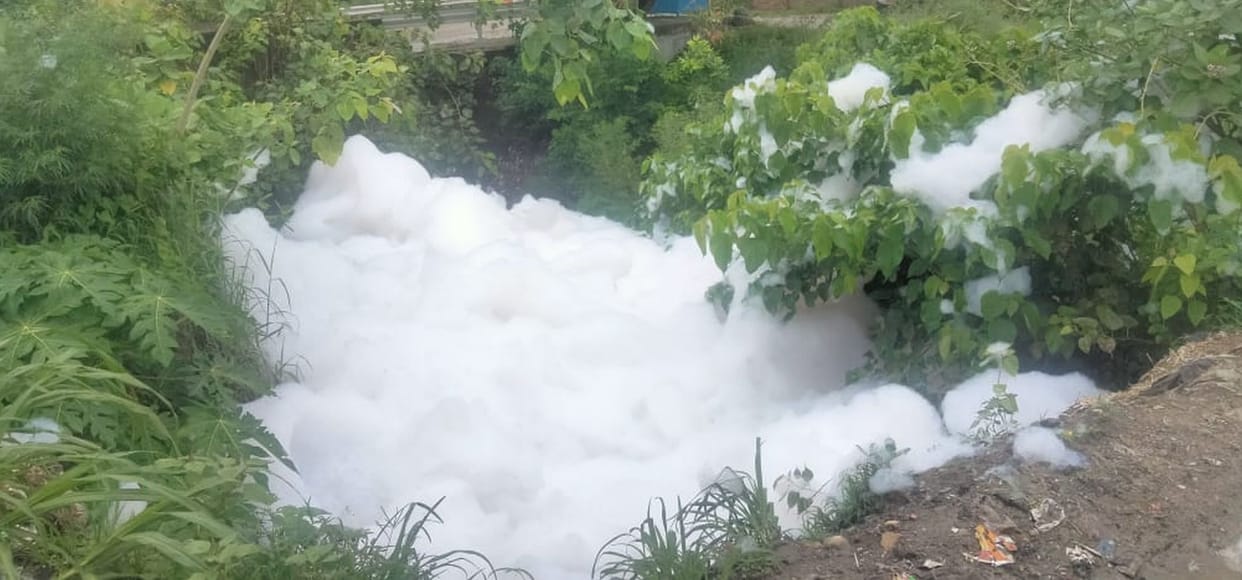 Industrial Waste Drown in Canal