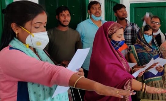 Newly elected village heads took oath