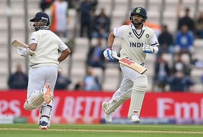 wtc final, Kohli Rahane at crease and second day affected by bed light