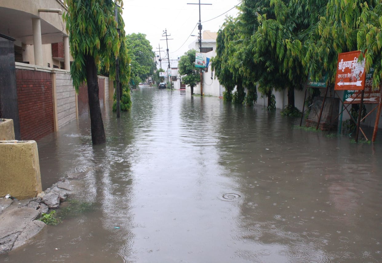 rain in moradabad city