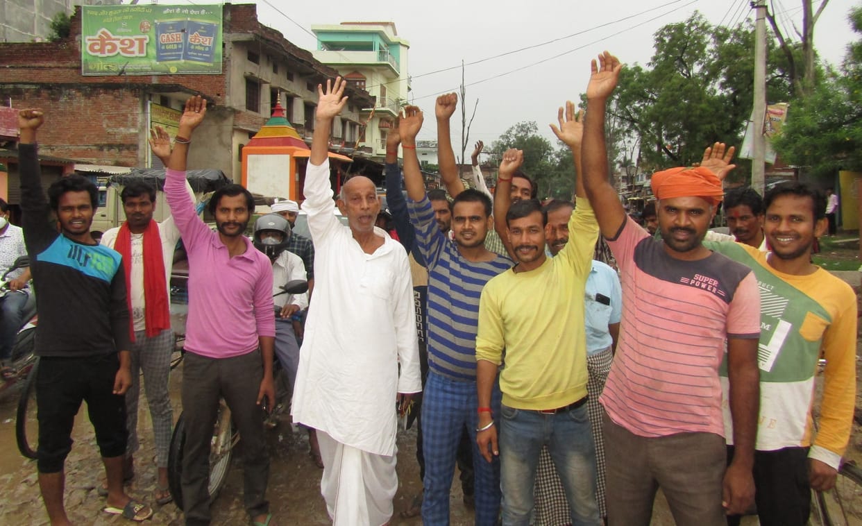 Demonstration for road repair