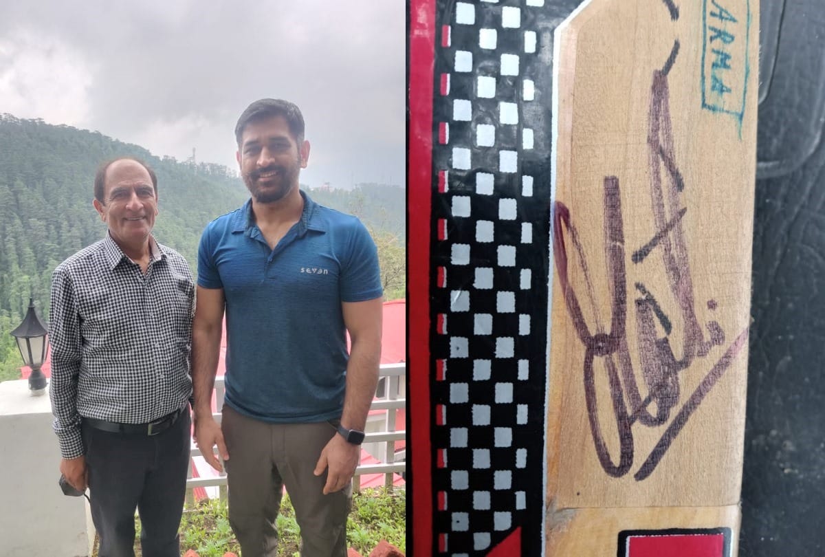 mahendra singh dhoni gave autograph to fans in shimla