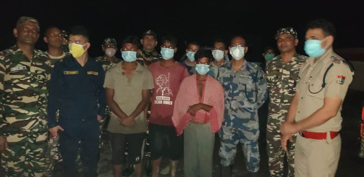 Three Nepali youths trapped in the booming Sharda created a stir