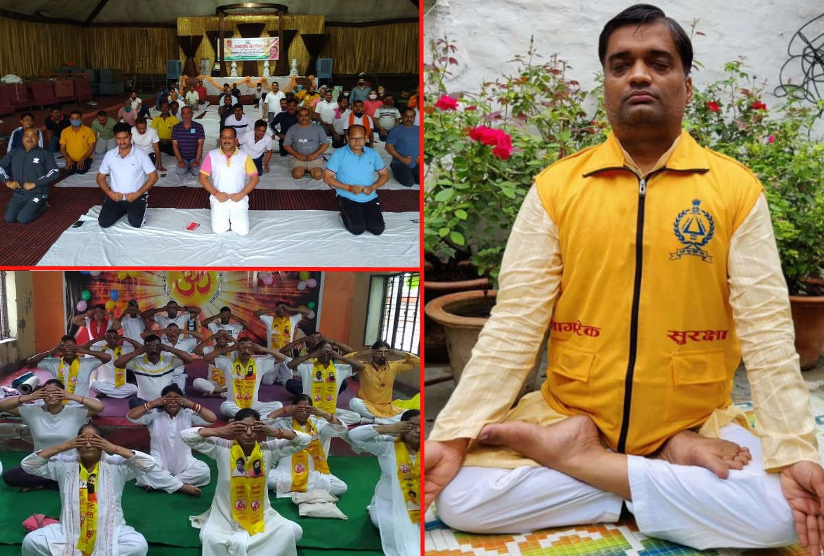 international yoga day 2021 celebrated in gorakhpur in grand latest photos of yoga