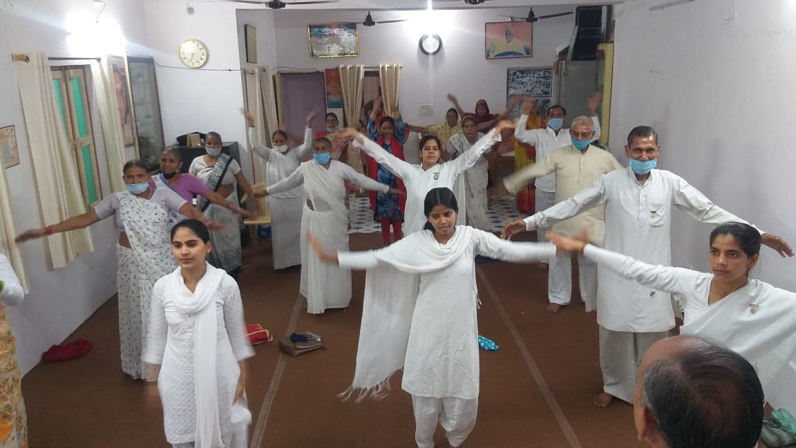 gave message for finess through yoga