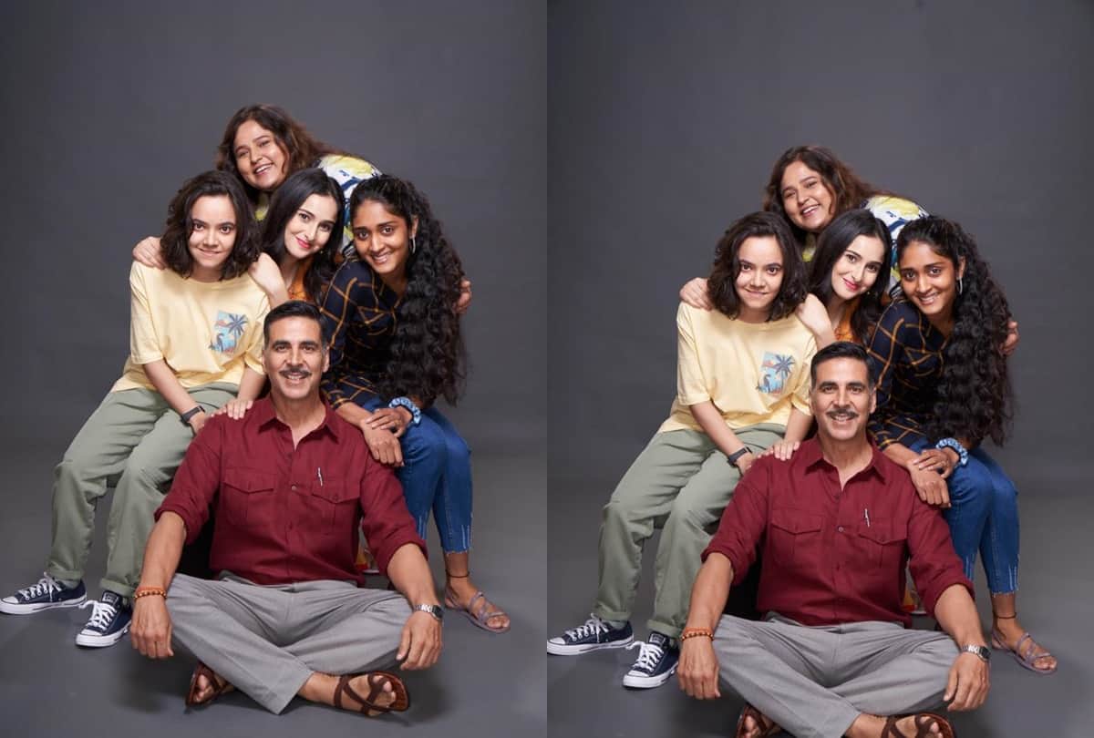 Akshay Kumar starts shooting of film Rakshabandhan Sahejmeen kaur deepika khanna sadia khateeb and smrithi Srikanth will play the role of sisters