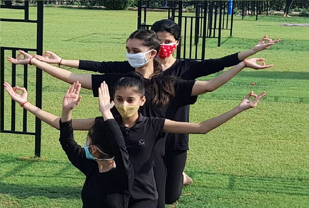 International Yoga Day People in Jammu and Kashmir under the covid Protocol