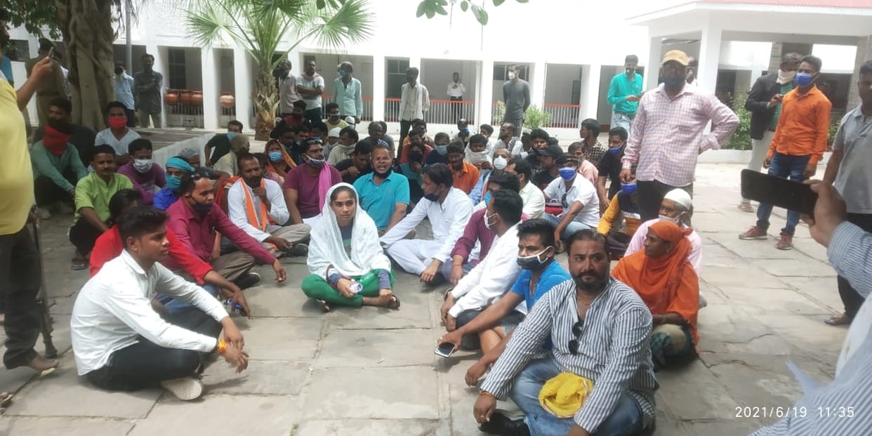 nager nigam encrochment campaign, merchant protest