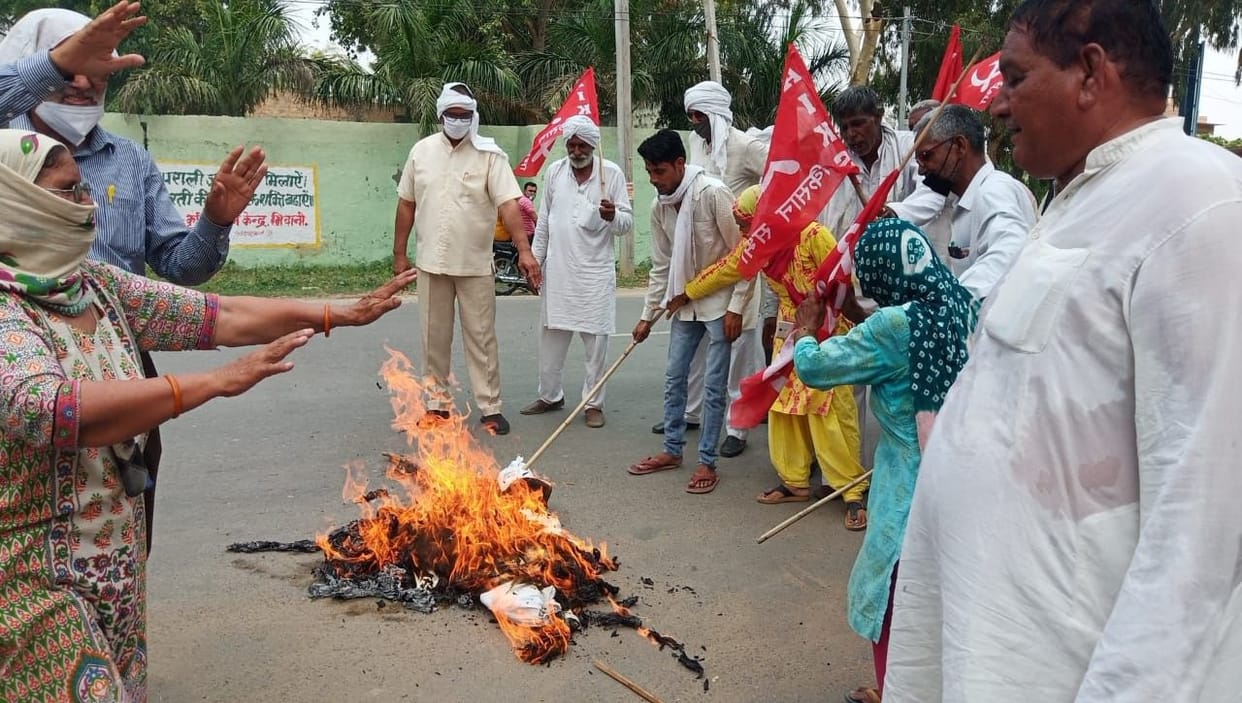 farmers, labours, protest against government
