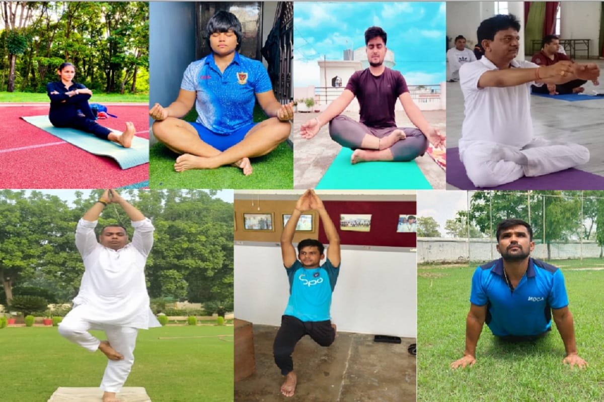 International Yoga Day 2021: Players, leaders and officials celebrated World Yoga Day in many districts of Western UP and see photos