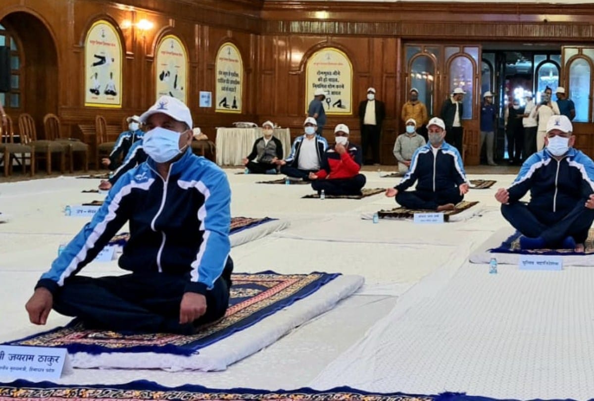international yoga day 2021: fifty thousand people performed surya namaskar in himachal pradesh