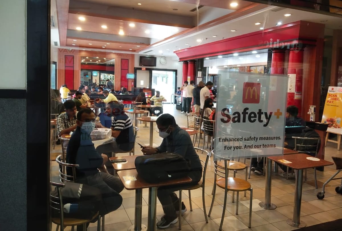 Shopping malls are open after a long time in Lucknow.