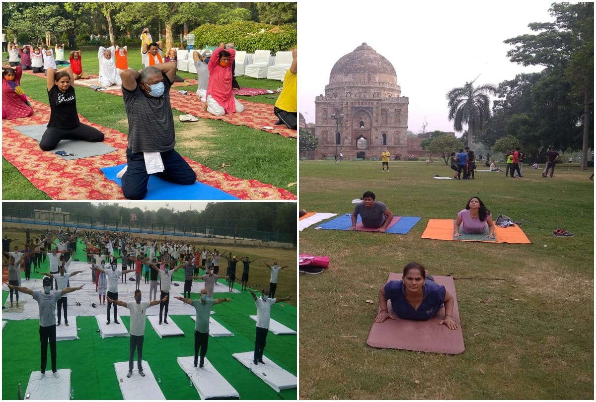 Delhi people observes International Yoga Day CM Arvind Kejriwal congratulates all