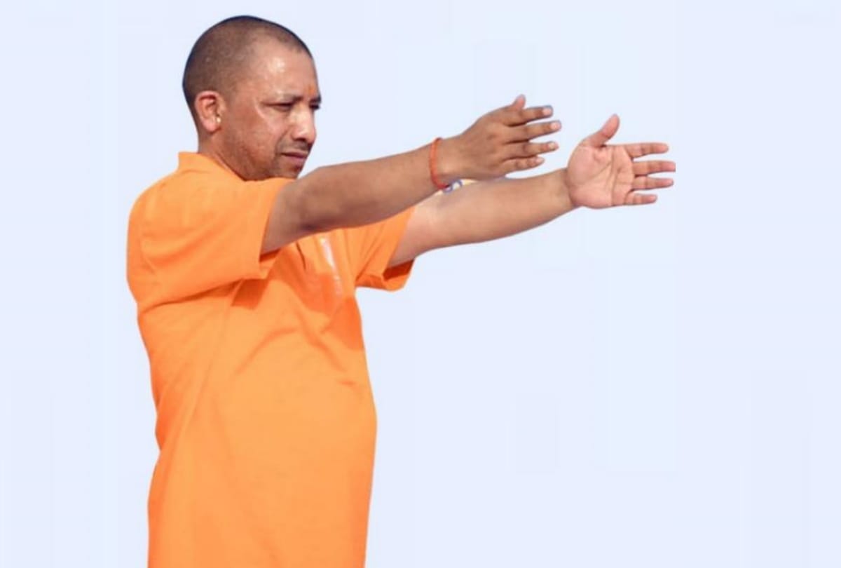 International Yoga day: People participate in international yoga day.