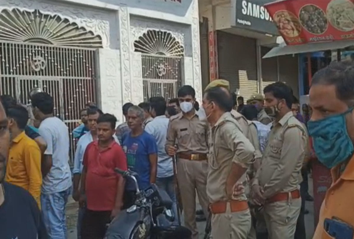 god statue broken in temple in kannauj