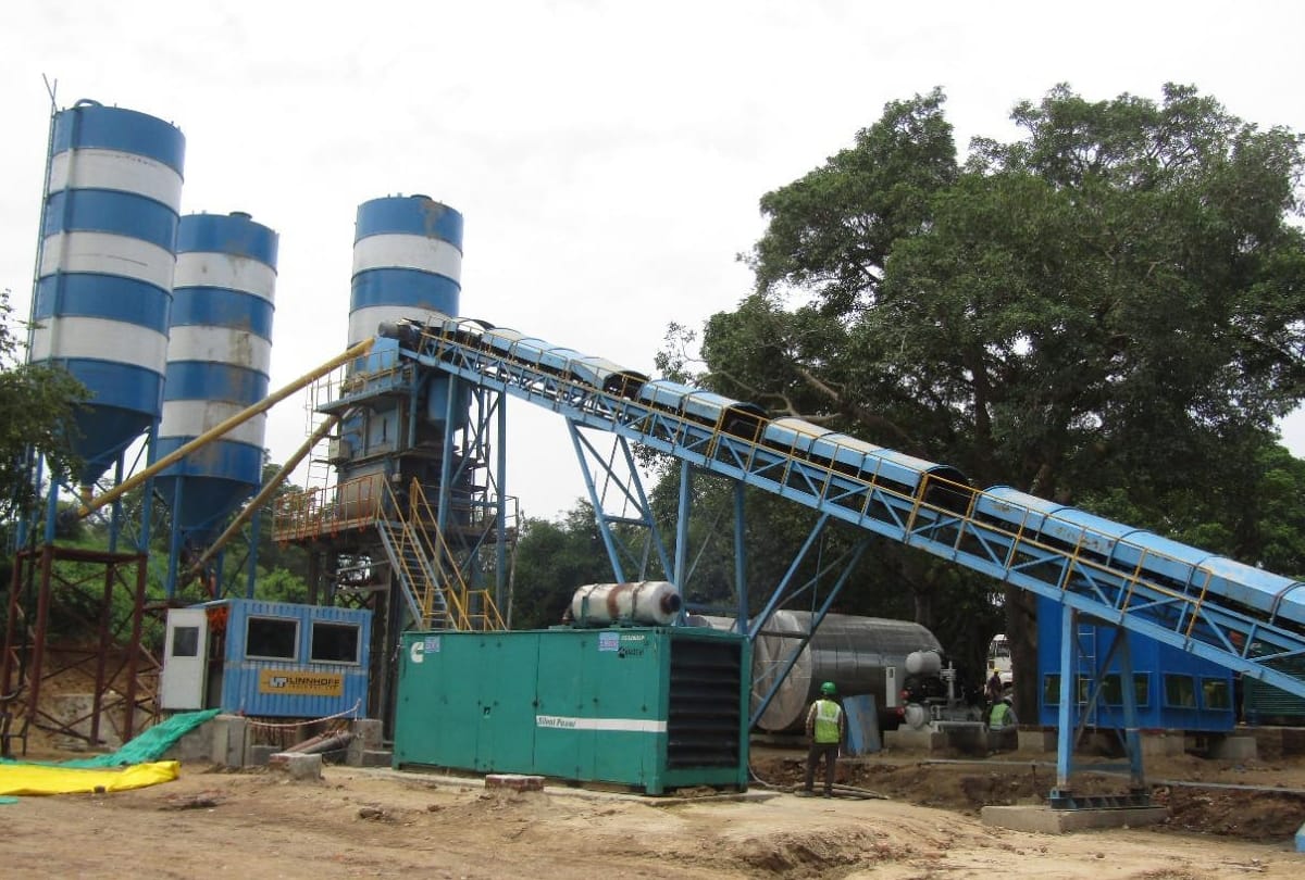 Baching plant three inaugrated in Ayodhya for construction of Ram temple.